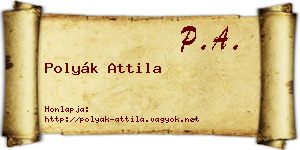 Polyák Attila névjegykártya